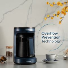 Ceremona Turkish Coffee Maker - 1 to 4 Cup Brewing Capacity - Blue