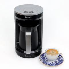Ceremona Turkish Coffee Maker - 1 to 4 Cup Brewing Capacity - Black