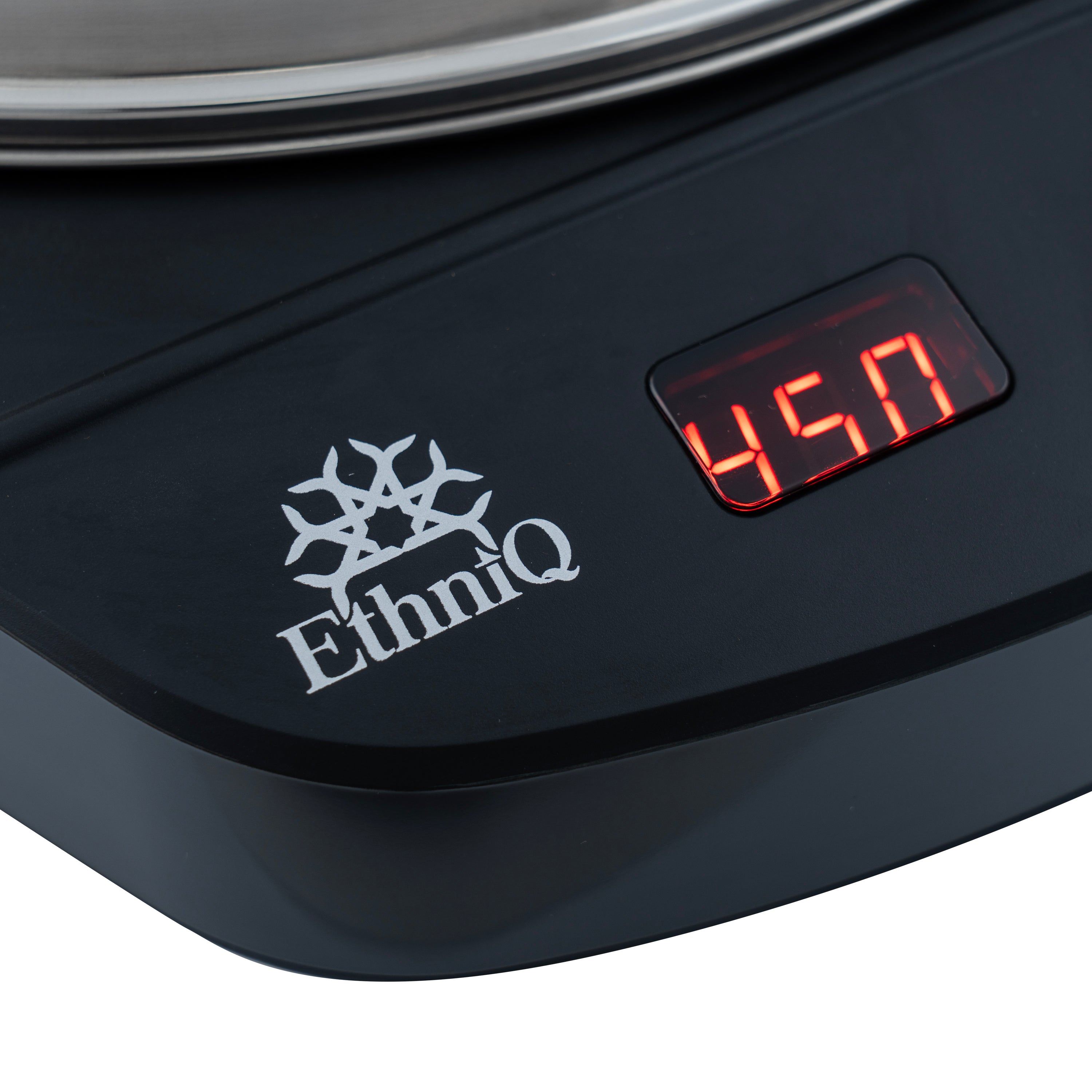 ETHNIQ 16" Electric Injera Maker - Griddle for Crepe, Lefse, Mogogo, Mitad, Pancake - Adjustable Heat Control with Digital Screen - Non-Stackable Surface - Even Heat Distribution